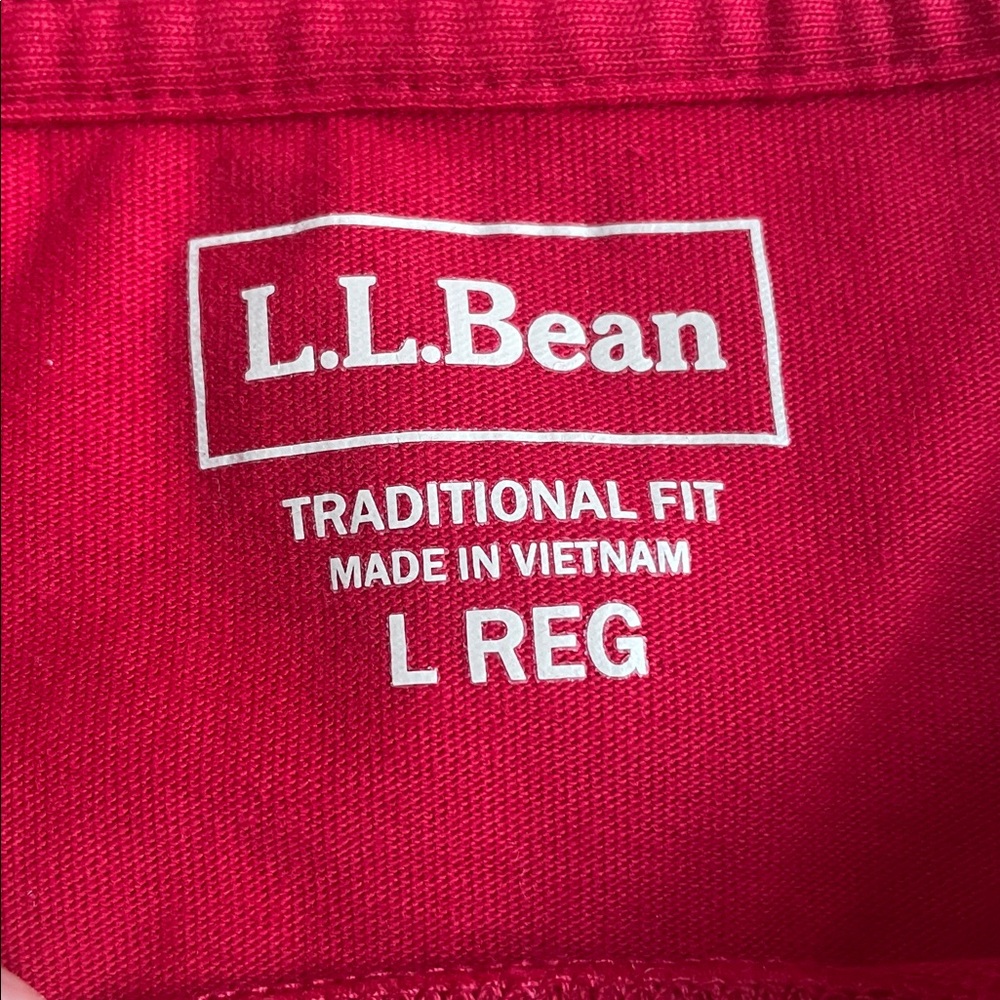 L.L. Bean Classic Red Crewneck Shirt - Picture 3 of 7